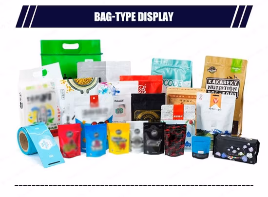 Empaquetadora automática de bolsas preformadas de gránulos de gran capacidad para bolsas con fuelle de bolsa Ziplock vertical