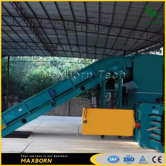 Máquina de prensa de paquetes de latas de reciclaje de embalaje de cartón hidráulico horizontal de suministro de fábrica con certificación CE